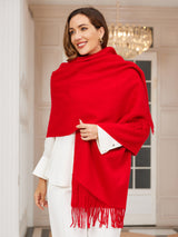 [Red] SilkSilky-UK Wool Scarf 003