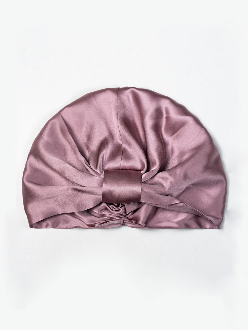 SilkSilky-UK-Pure-Silk-Sleep-Cap-Pale-Mauve-005