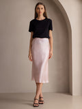 SilkSilky-UK 19Momme Pure Silk Skirt LightPink 001