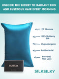 SilkSilky-UK-22Momme-Pure-Silk-Pillowcase-Teal-003