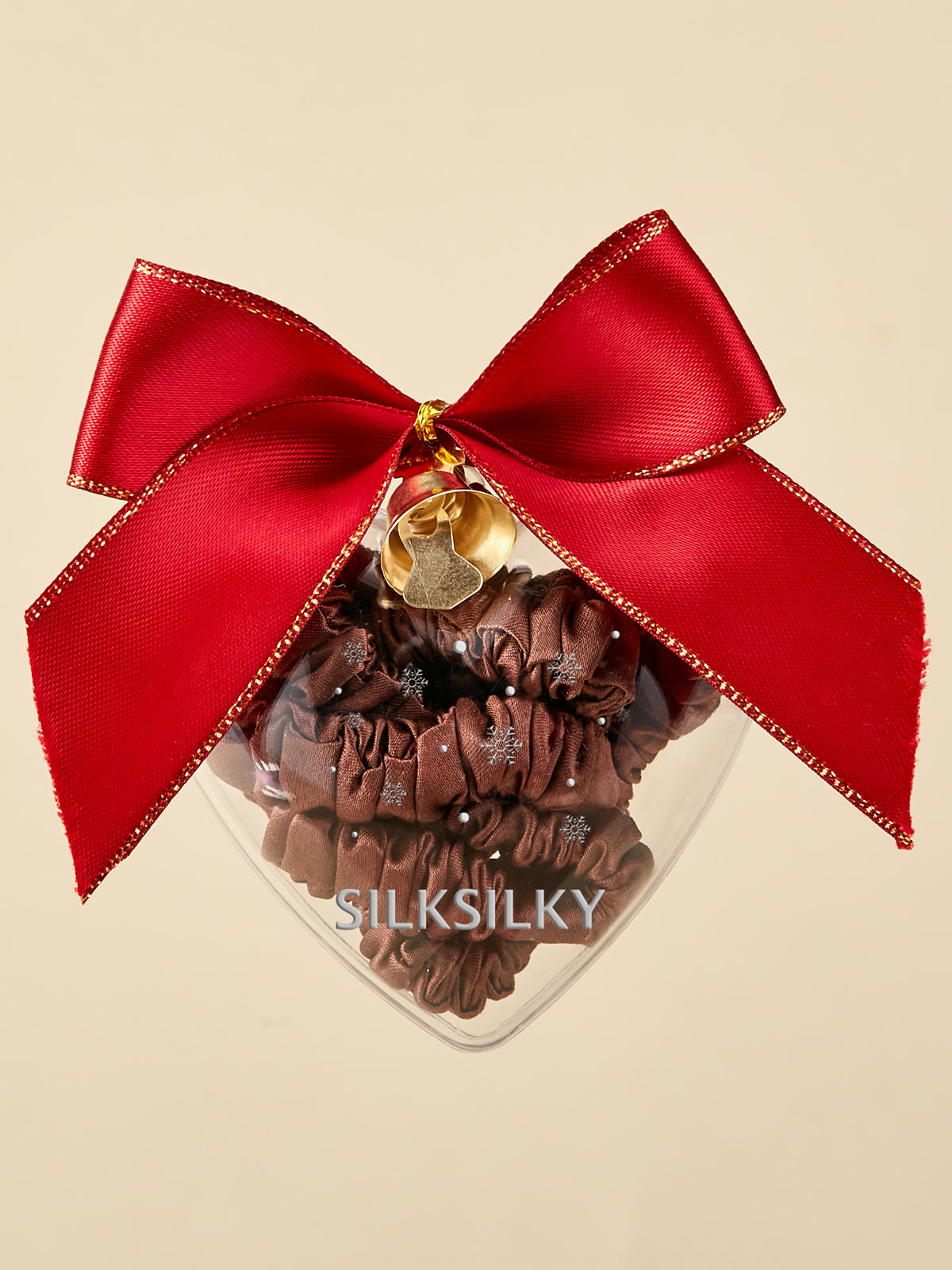 SilkSilky-UK Pure Silk Scrunchie Coffee 001