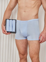[Light Blue] SilkSilky-UK 100% Silk Jersey Men's Underwear 001