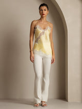[Light Yellow] SilkSilky-UK Spaghetti Strap V Neck Camisole 007