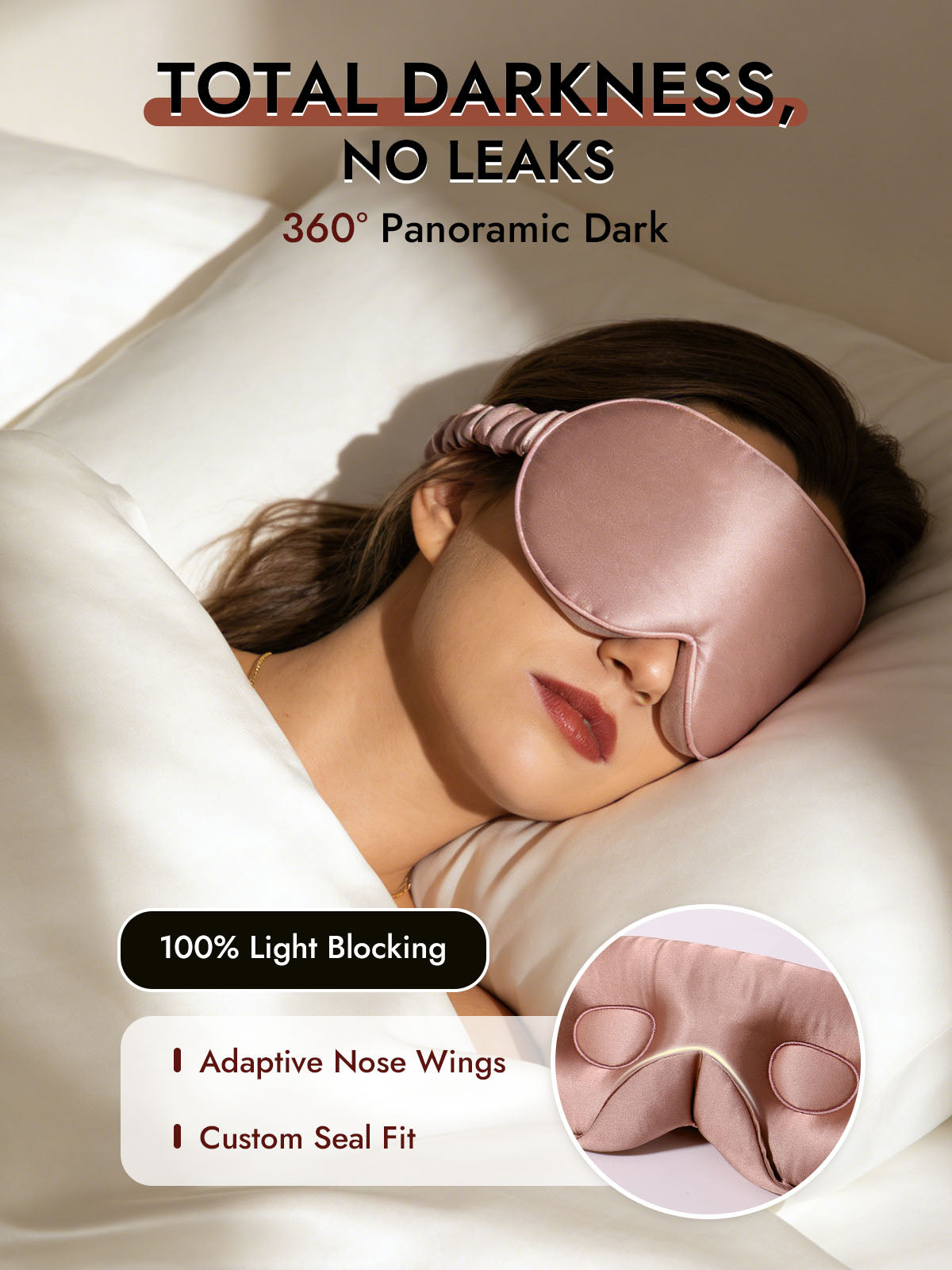 [Pale Mauve] SilkSilky-UK Sleep Mask 002