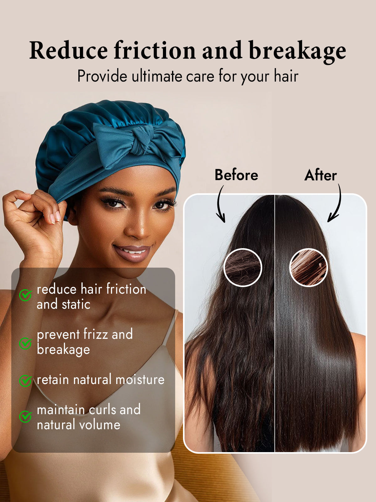 [Teal] SilkSilky-UK Pure Silk Sleep Cap 003