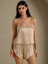 [Champagne Gold] SilkSilky-UK Spaghetti Strap Camisole Set 007