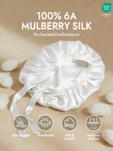[White] SilkSilky-UK Sleep Cap 002