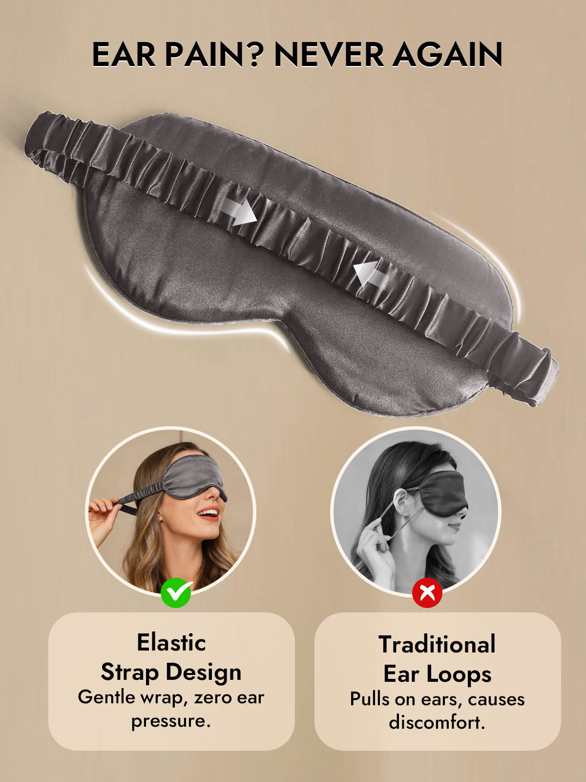 [Dark Gray] SilkSilky-UK Sleep Mask 006