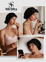 [Black] SilkSilky-UK Sleep Cap 005