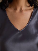 [Dark Gray] SilkSilky-UK Sleeveless V Neck Camisole 005