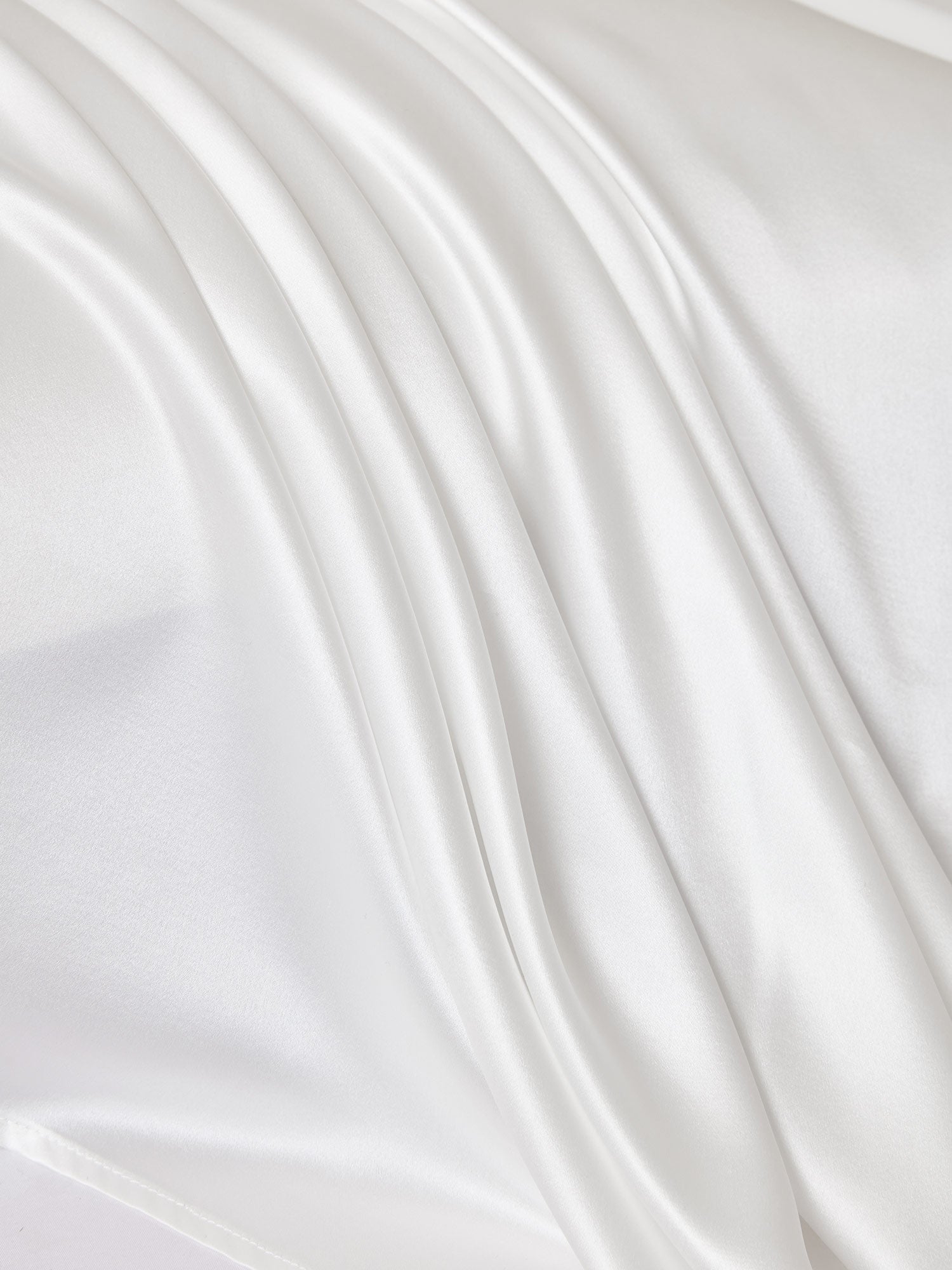 [LightGray+White] SilkSilky-UK 19Momme Pure Silk Bedding Set 002,