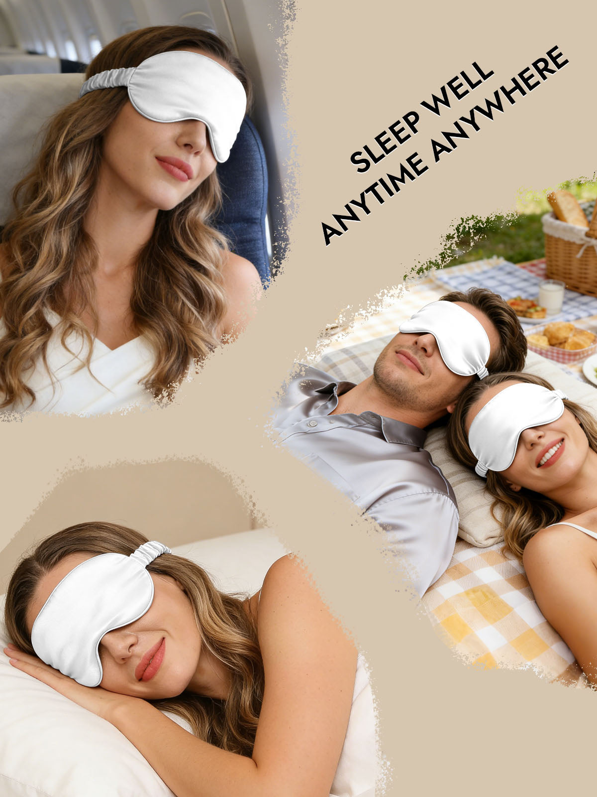 [White] SilkSilky-UK Sleep Mask 007