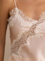 [Pink] SilkSilky-UK Spaghetti Strap V Neck Camisole 004
