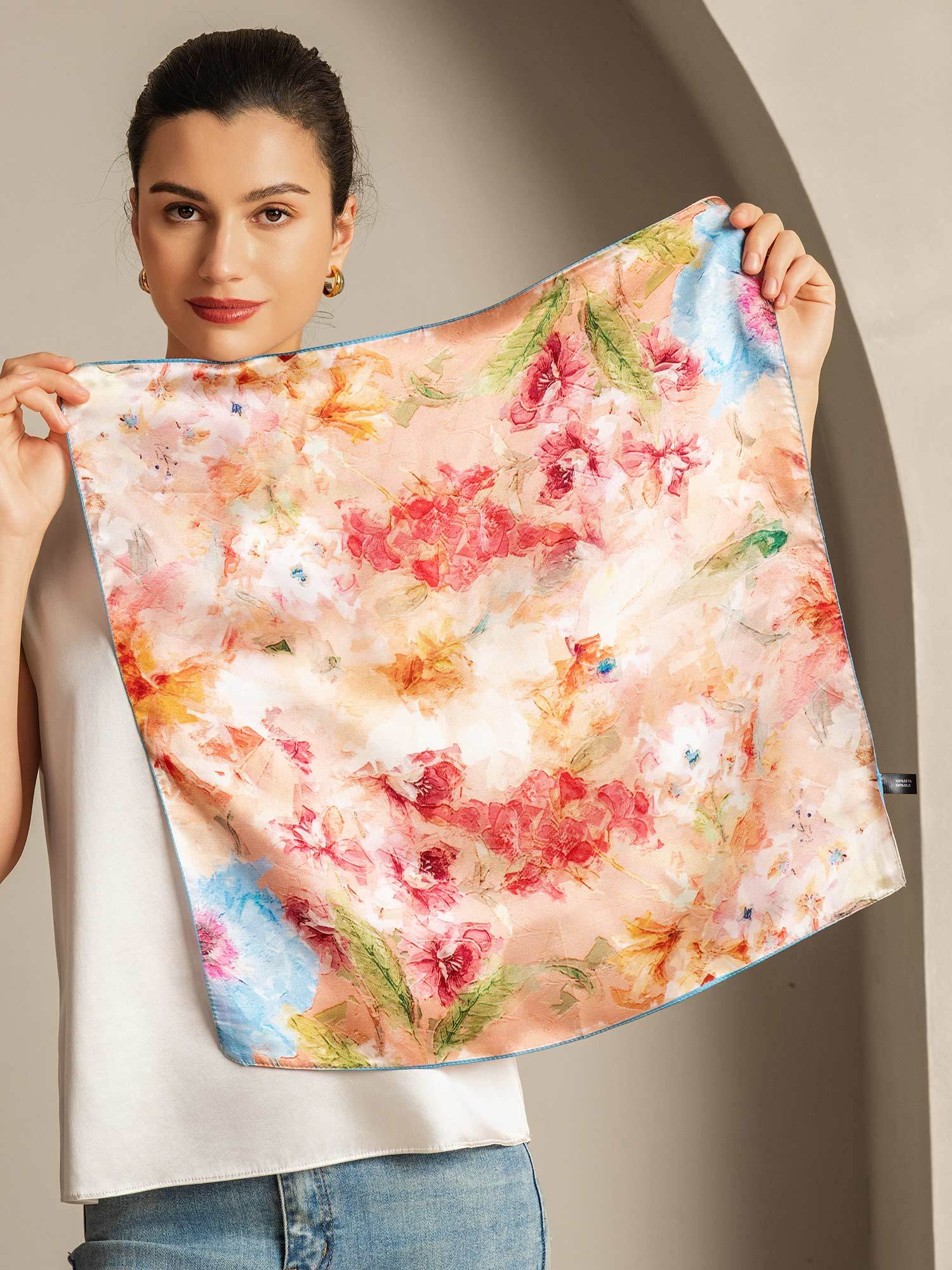 [P098] SilkSilky-UK Pure Silk Scarf 002,