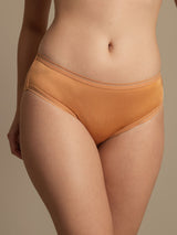 [Orange] SilkSilky-UK 100% Silk Jersey Panty 005