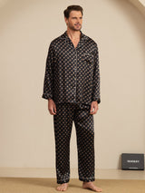 [Black Chain] SilkSilky-UK 19Momme Long Sleeve Notch Collar Men's Pyjamas 006