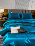 SilkSilky UK 22Momme Pure Silk Bedding Set Teal 002