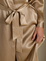 [Champagne] SilkSilky-UK Long Sleeve Women's Dressing Gown 004