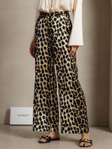 [Leopard] SilkSilky-UK 19Momme Silk Womens Pants 003,
