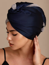 [Dark Blue] SilkSilky-UK Hair Towel Wrap 001