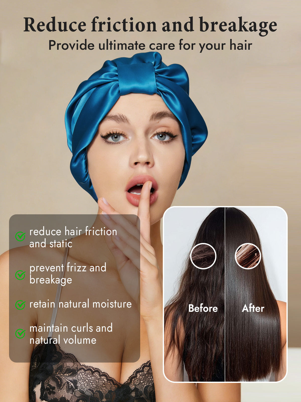 [Teal] SilkSilky-UK Sleep Cap 003