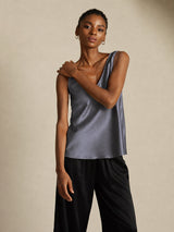 [Dark Gray] SilkSilky-UK Sleeveless V Neck Camisole 006
