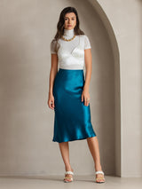 [Teal] SilkSilky-UK Skirt 007