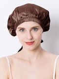 SilkSilky UK Pure Silk Sleep Cap Coffee 001