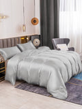 SilkSilky UK 19Momme Pure Silk Bedding Set Silver 004