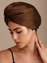 [Coffee] SilkSilky-UK Hair Towel Wrap 002
