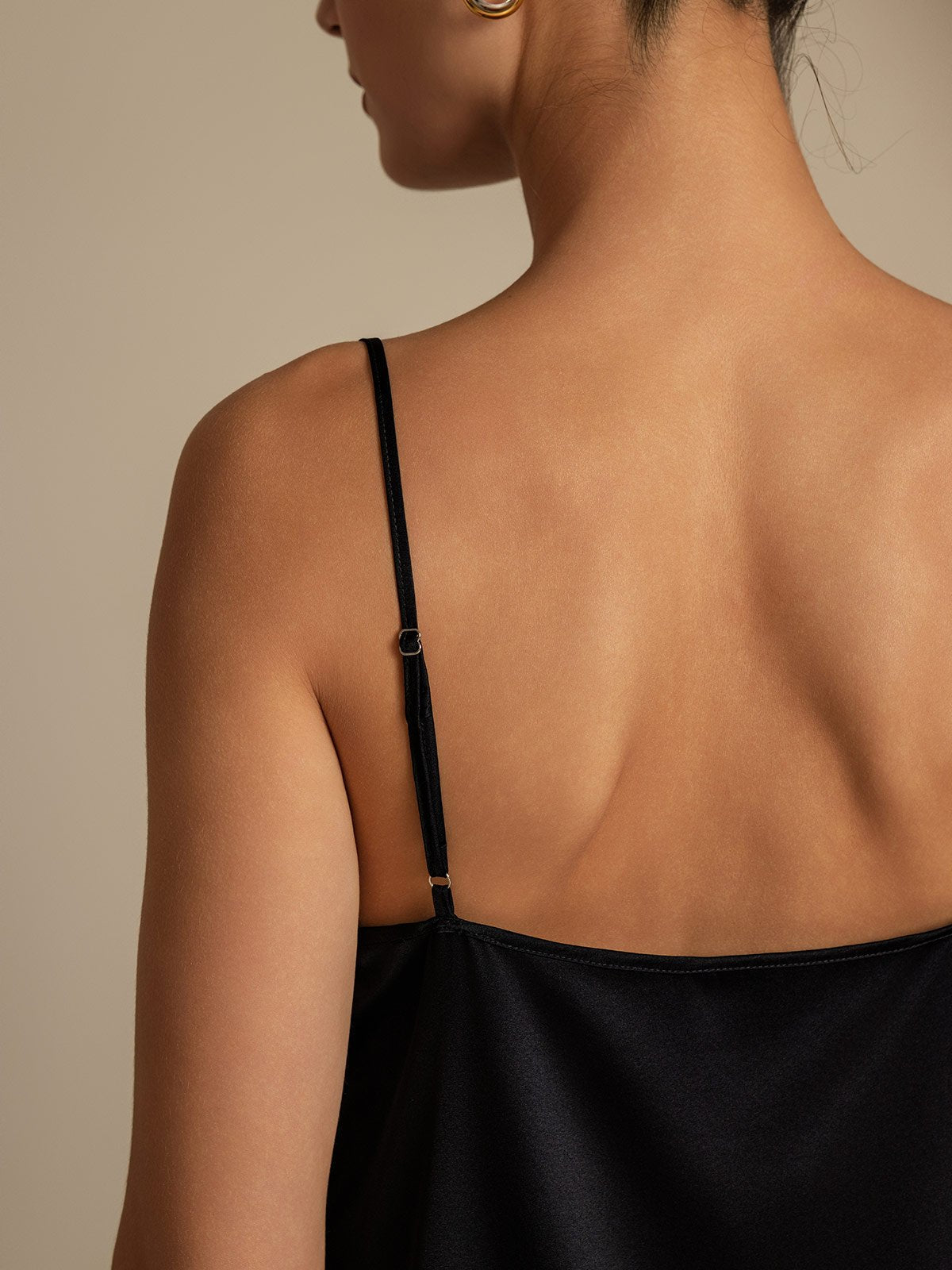 [Black] SilkSilky-UK 19Momme Silk Knitted Cowl Neck Women''s Outfit Sets 005,