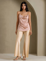 [Tuscany] SilkSilky-UK Spaghetti Strap Cowl Neck Camisole 005