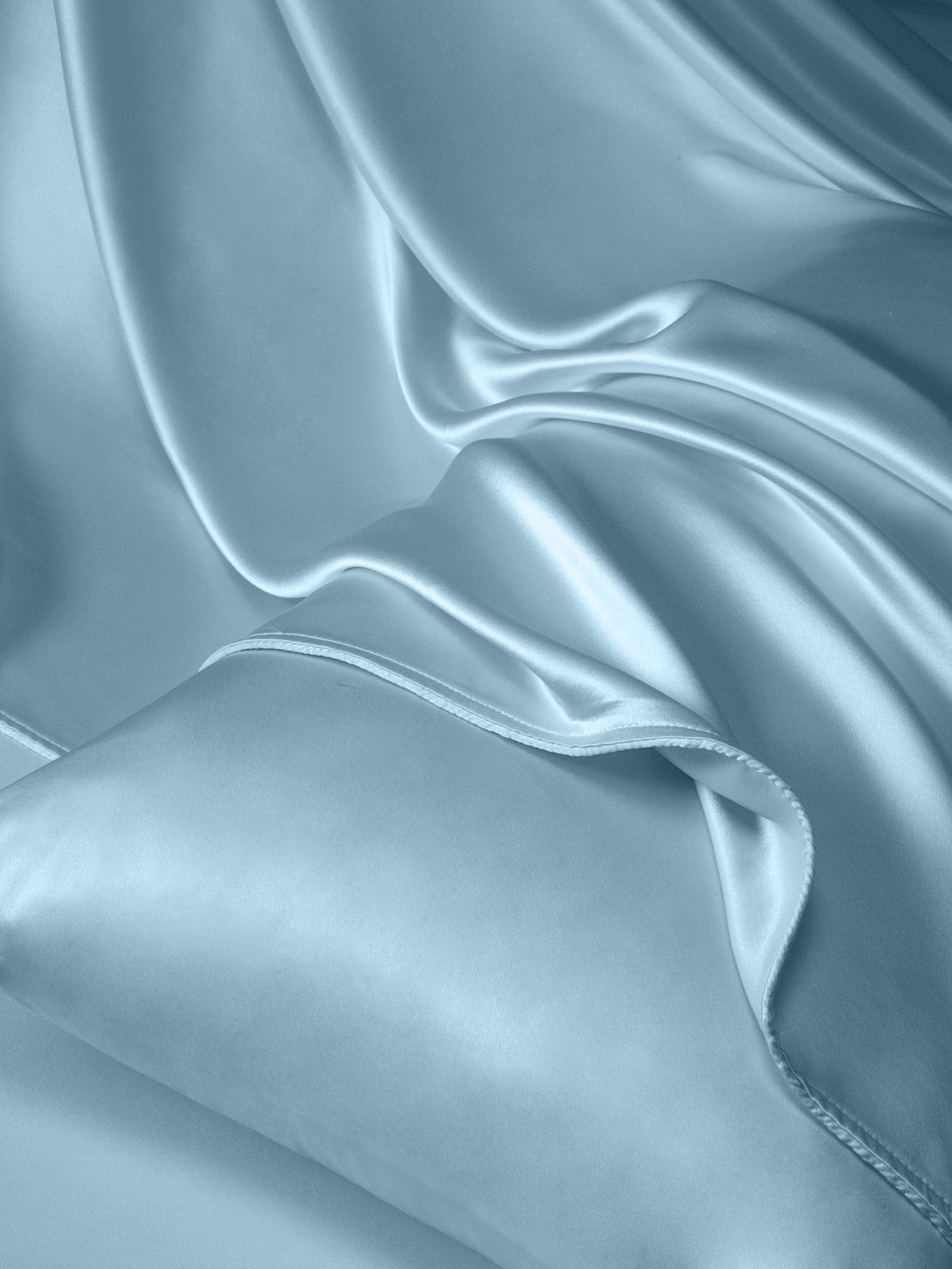 [Light Blue] SilkSilky-UK 19Momme Bed Linen Set 006