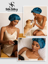 [Teal] SilkSilky-UK Sleep Cap 005