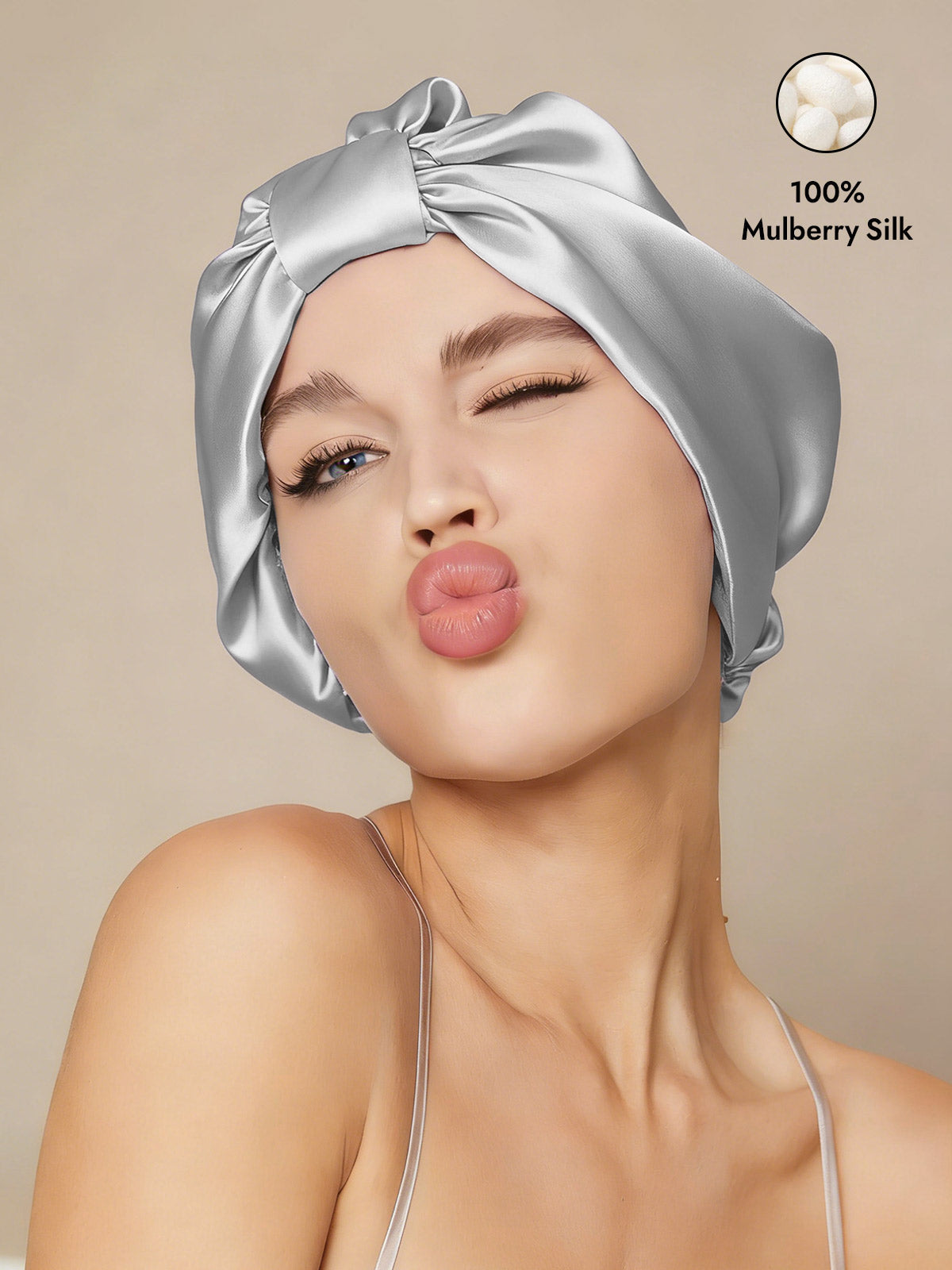 [Silver] SilkSilky-UK Sleep Cap 001