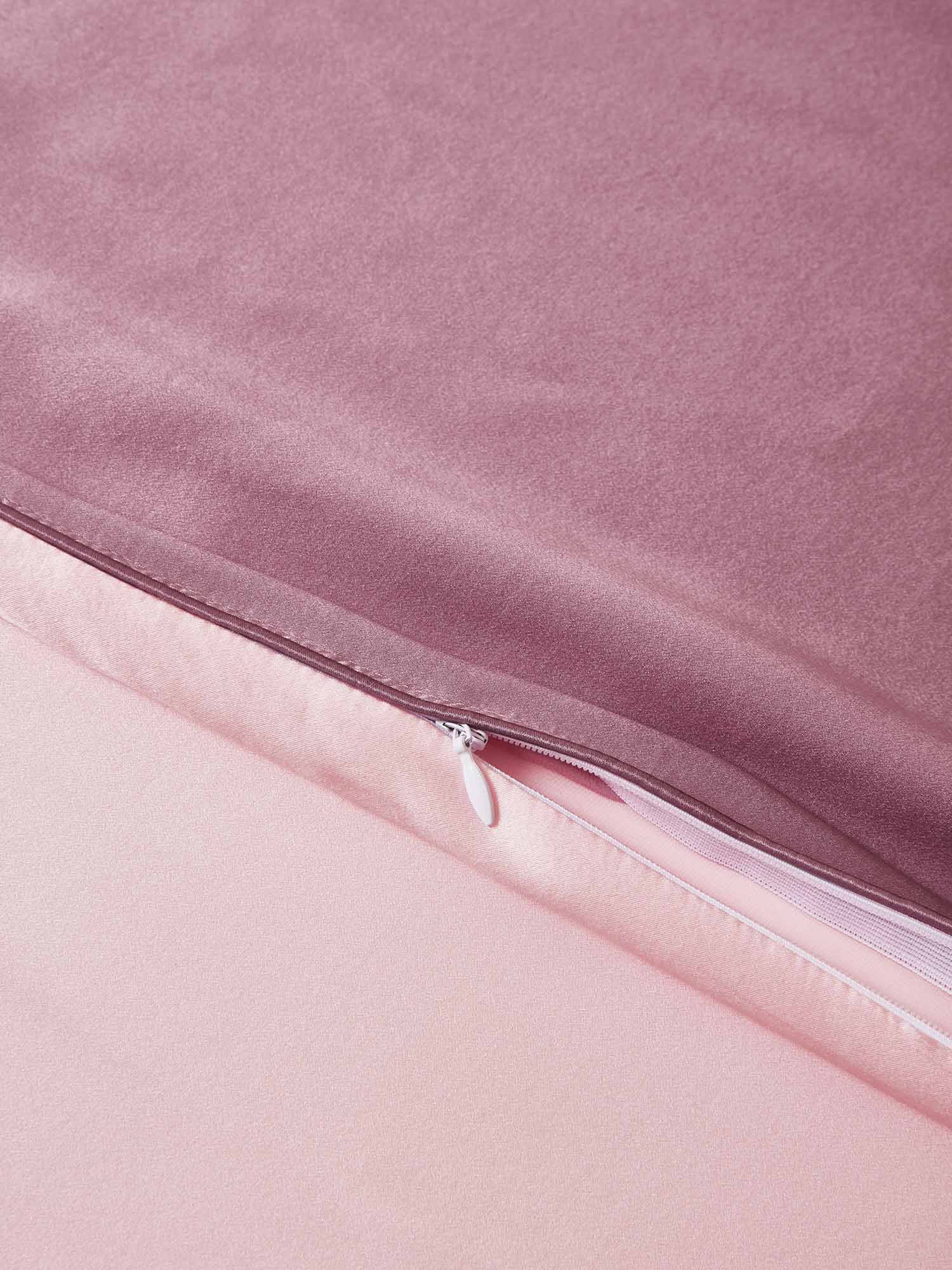 [PaleMauve+LightPink] SilkSilky-UK 22Momme Pure Silk Bedding Set 007,