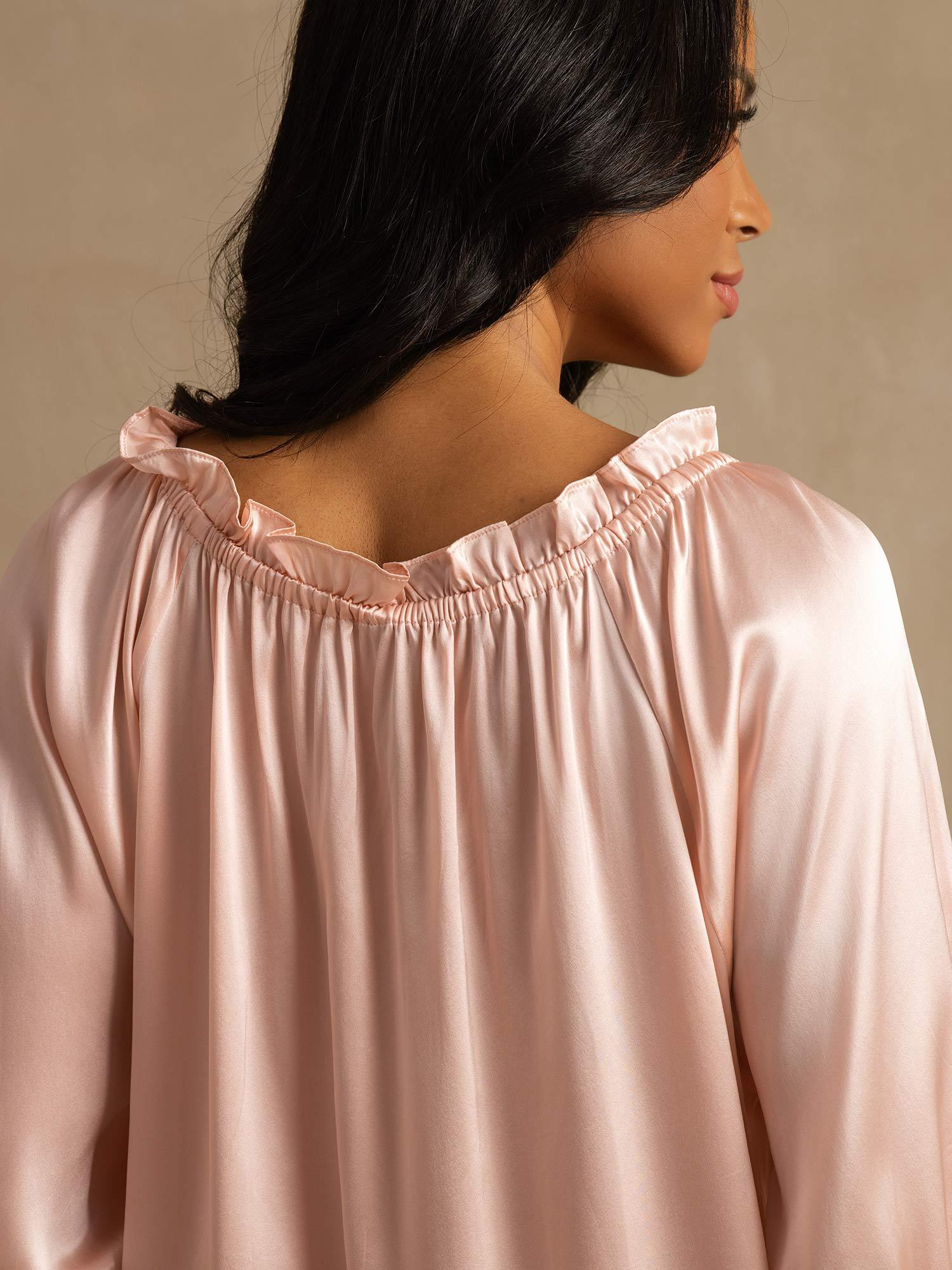 [LightPink] SilkSilky-UK Pure Silk Nightgown 005
