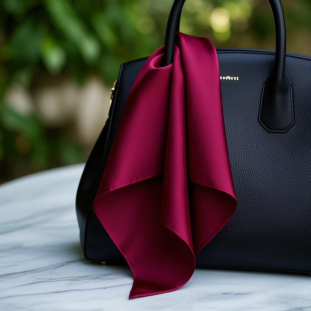 [Dark Red] SilkSilky-UK Pure Silk Scarf 003