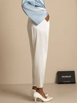 [White] SilkSilky-UK 19Momme Silk Womens Pants 003