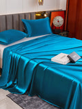 SilkSilky UK 19Momme Pure Silk Bedding Set Teal 004