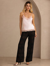 [Pink] SilkSilky-UK Spaghetti Strap V Neck Camisole 006