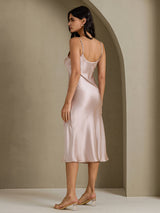 [Shadow Gray] SilkSilky-UK Spaghetti Strap V Neck Dress 002
