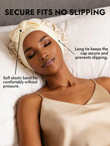 [Beige] SilkSilky-UK Sleep Cap 004