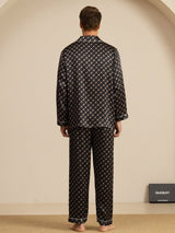 [Black Chain] SilkSilky-UK 19Momme Long Sleeve Notch Collar Men's Pyjamas 007