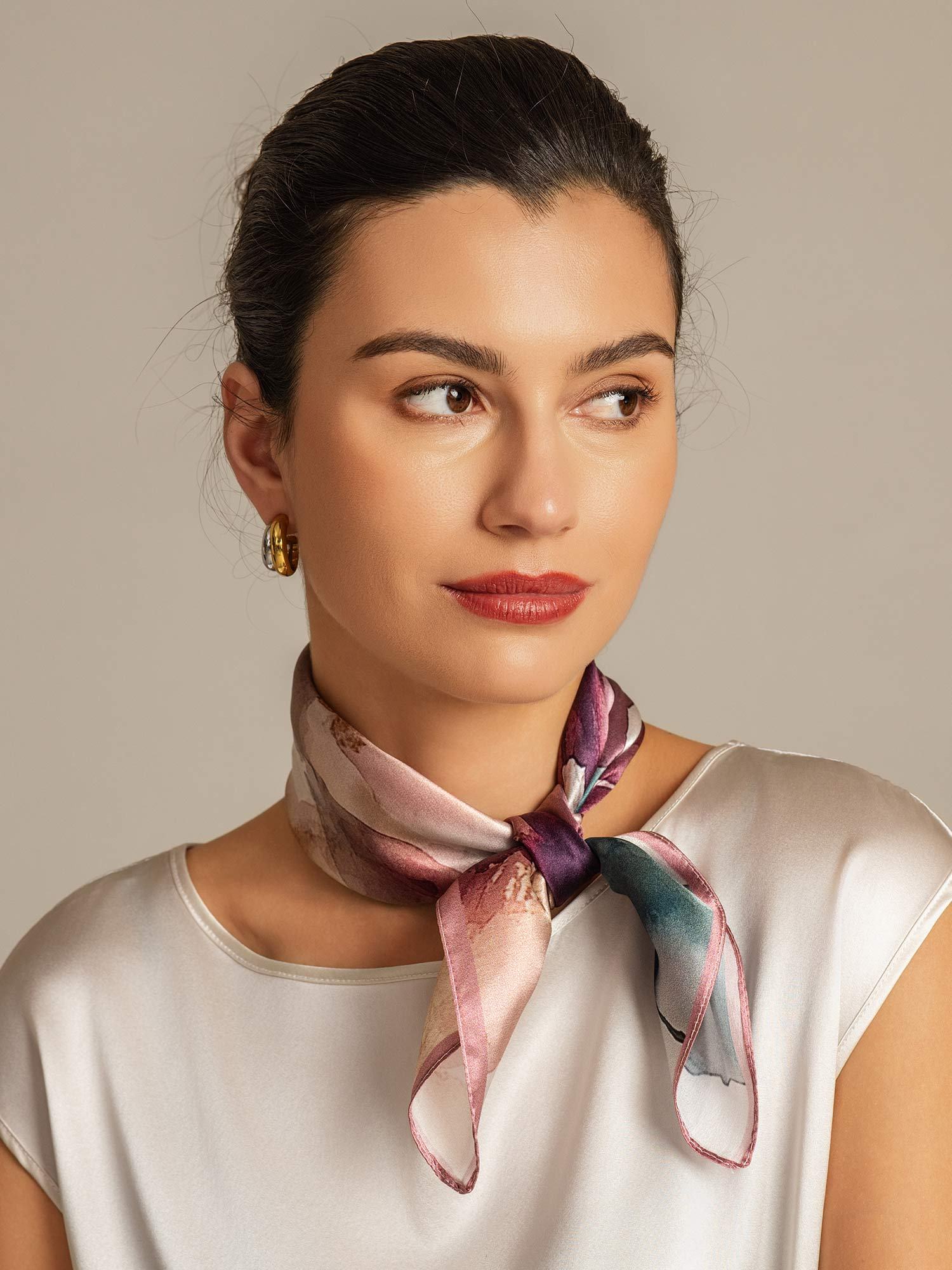 [P102] SilkSilky-UK Pure Silk Scarf 005,