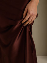 [Coffee] SilkSilky-UK Cap Sleeve Dress 005