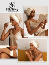 [Beige] SilkSilky-UK Sleep Cap 006