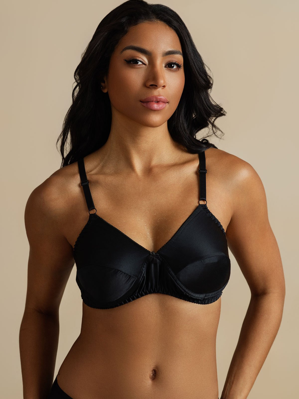 [Black] SilkSilky-UK Pure Silk Bra 003,