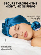[Teal] SilkSilky-UK Sleep Cap 004