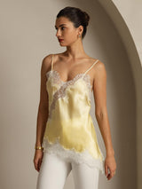 [Light Yellow] SilkSilky-UK Spaghetti Strap V Neck Camisole 006